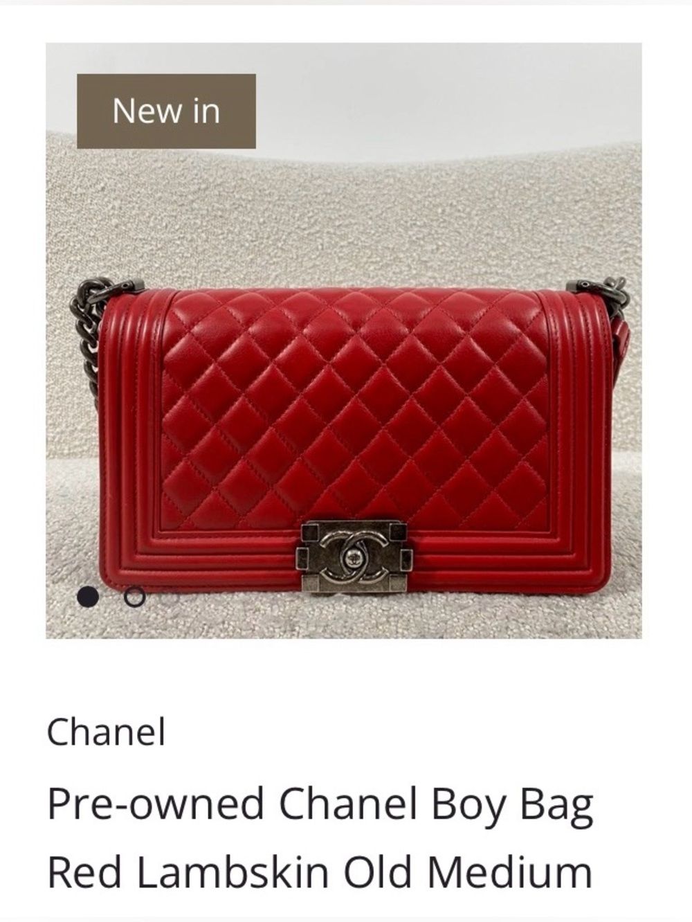 CHANEL Red Quilted Boy Bag - EUC